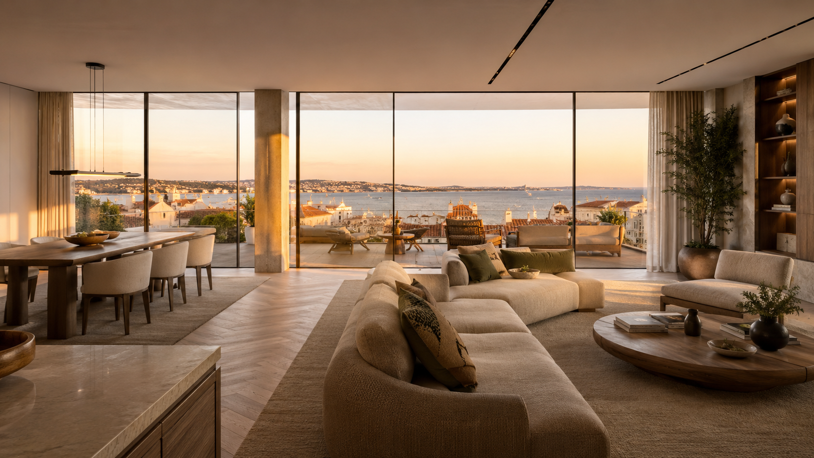 Casa Algarve ao entardecer